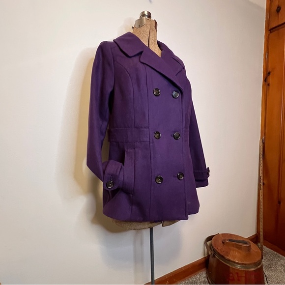 Relativity Women's Deep Purple Peacoat - Picture 9 of 15